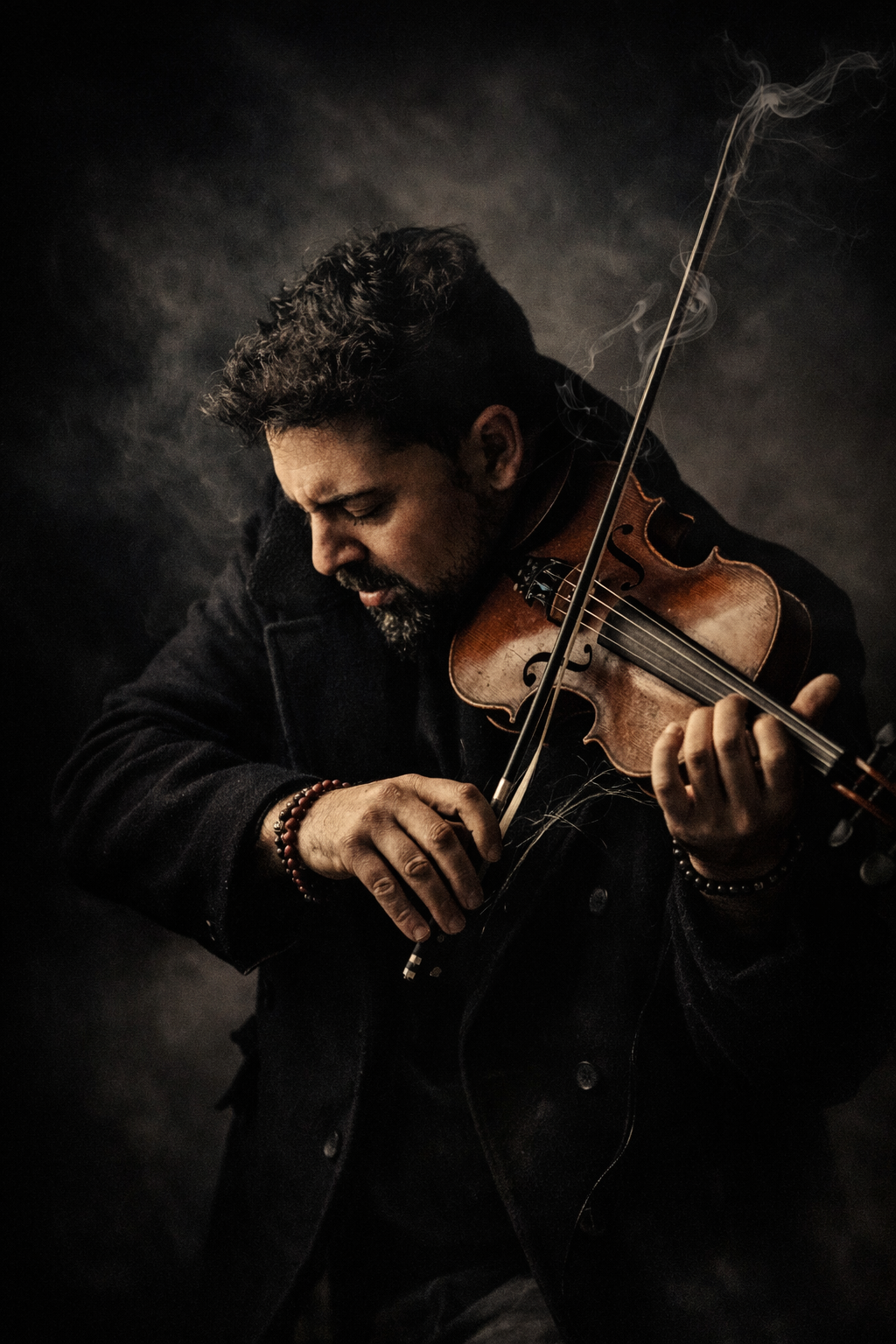 Lolo Alonso interpretando al violín en directo para bodas y eventos en Extremadura