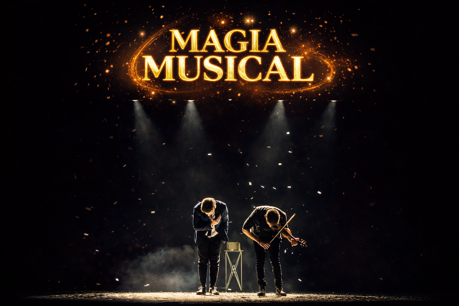 Momento dinámico del show: comuniones con música en directo y magia