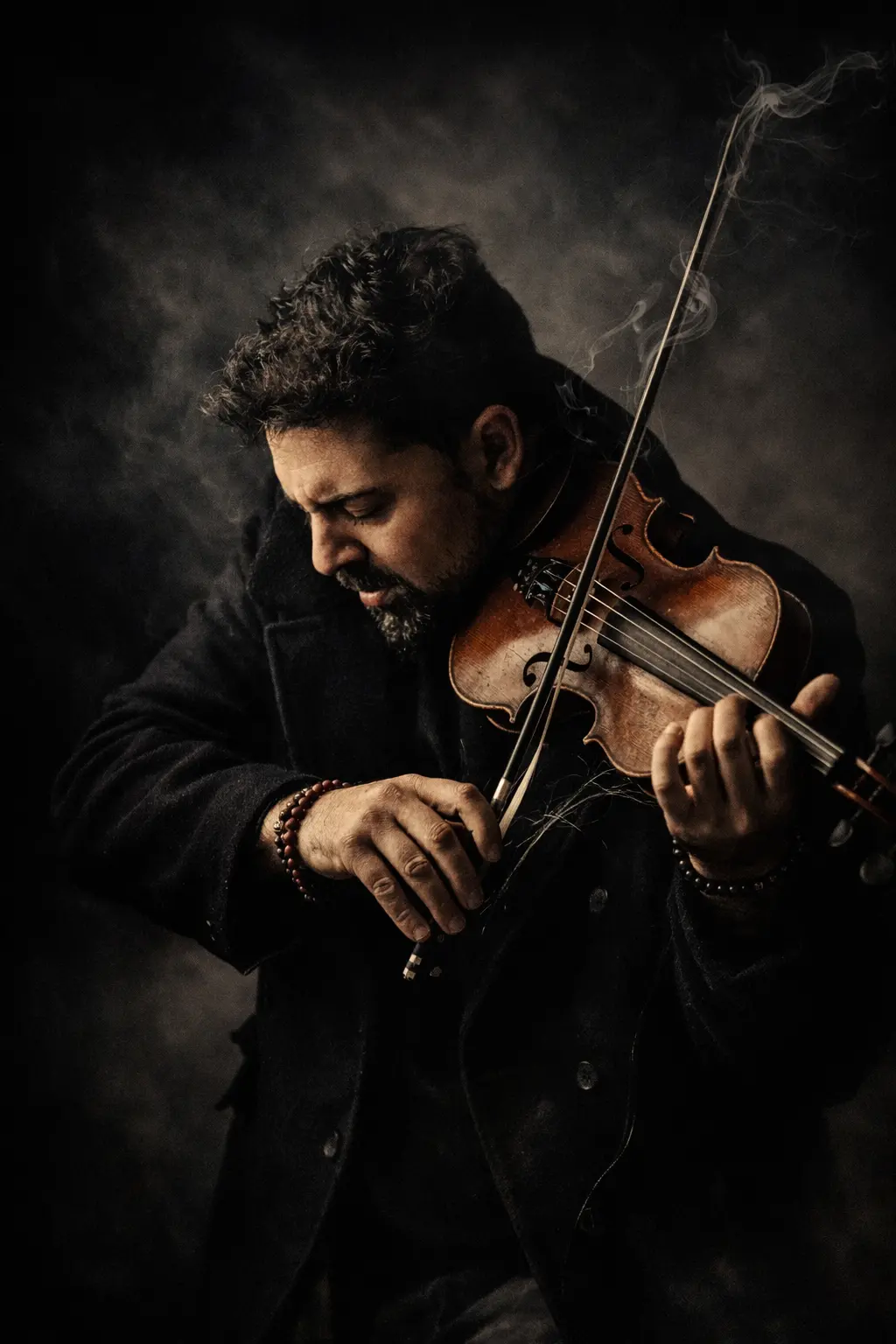 Lolo Alonso interpretando al violín en directo para bodas y eventos en Extremadura