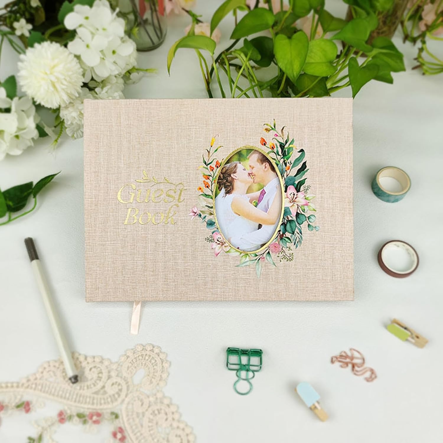 Libro de firmas elegante para boda