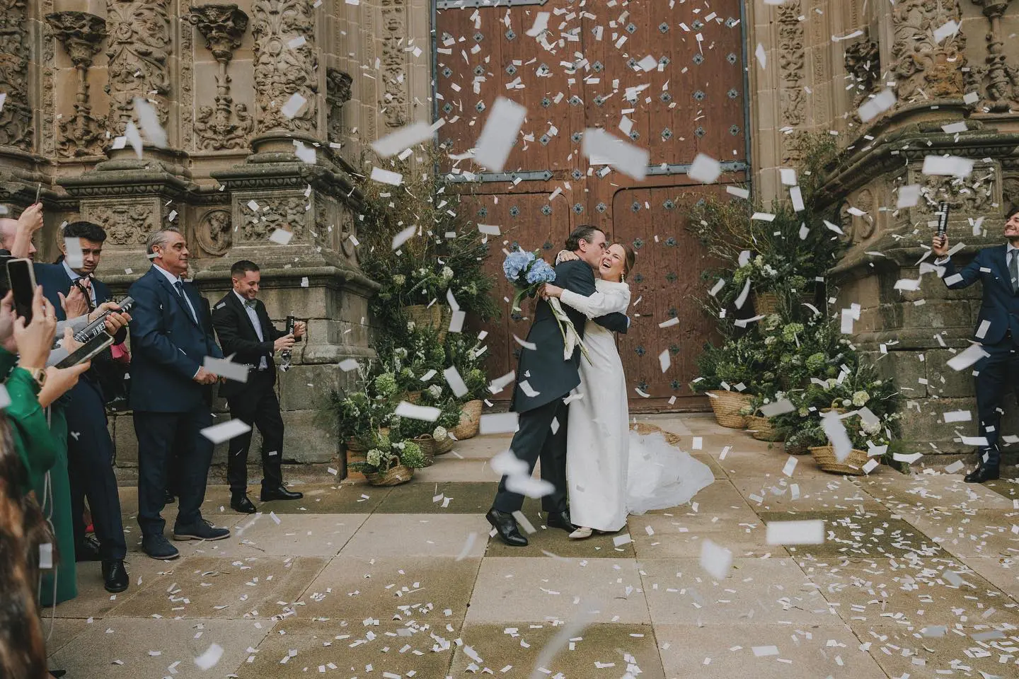 Pareja fotografiada por Cuadriga en una boda