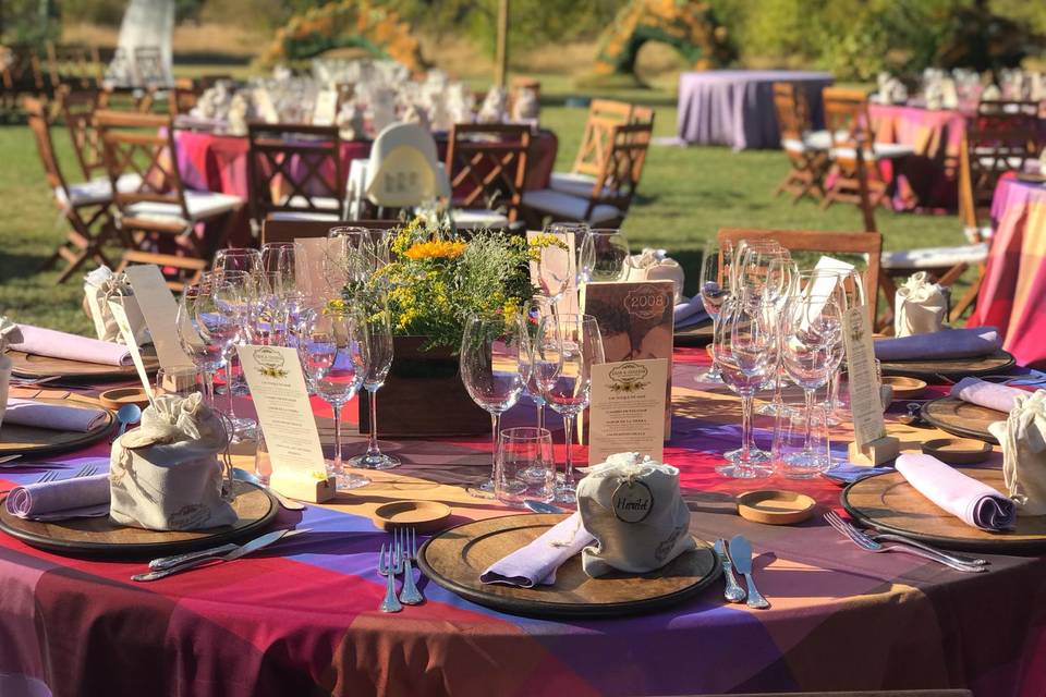 Montaje de banquete Tahón Catering