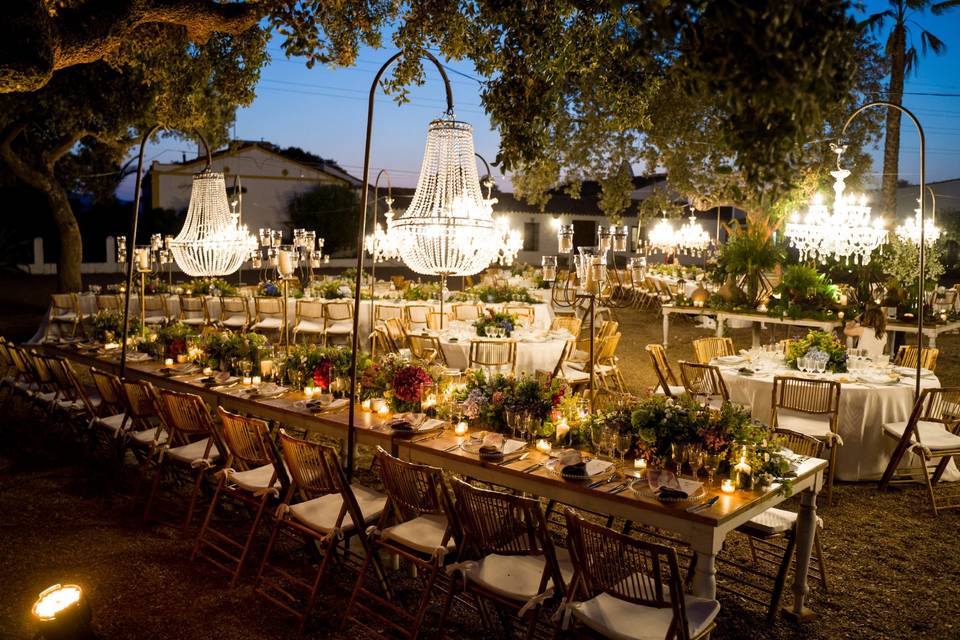 Dehesa Las Rozas cerca de Mérida, finca de bodas al aire libre en la dehesa de Extremadura